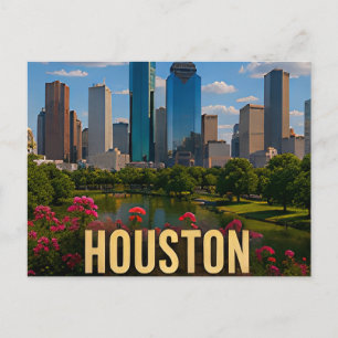 Houston Texas Park Reis Cadeau Briefkaart