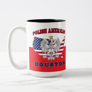 Houston Texas Pools Amerikaans Tweekleurige Koffiemok