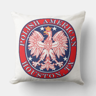 Houston Texas Poolse Amerikaanse adelaar Kussen