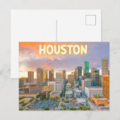 Houston Texas Postcard Briefkaart (Voorkant / Achterkant)
