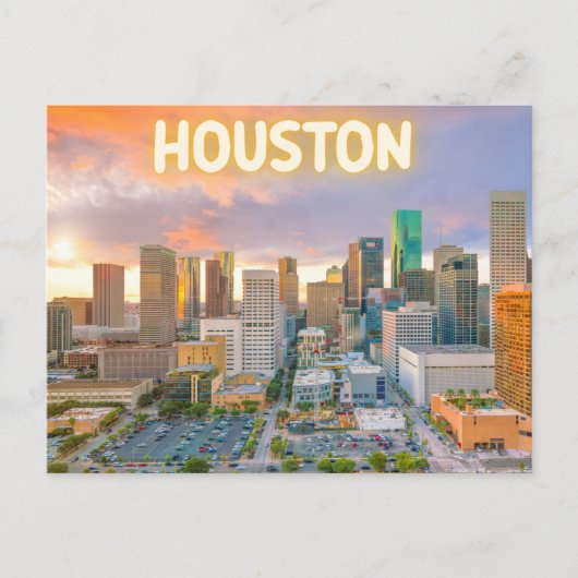 Houston Texas Postcard Briefkaart (Voorkant)