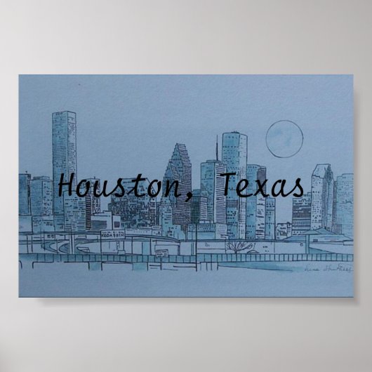 houston Texas Poster (Voorkant)