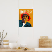 Houston, Texas reisposter Poster (Keuken)