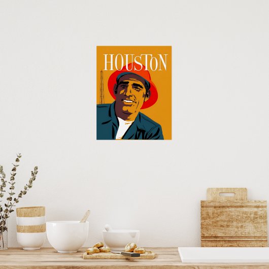 Houston, Texas reisposter Poster (Keuken)