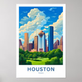 Houston Texas Reisprint Poster (Voorkant)