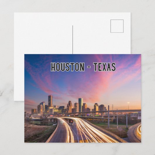 Houston, Texas Reissouvenir Briefkaart (Voorkant / Achterkant)