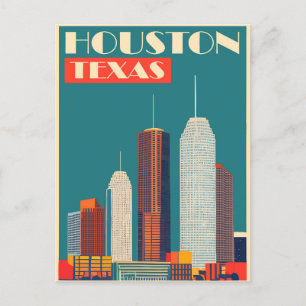 Houston, Texas, Reizen Briefkaart
