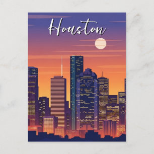 Houston Texas Reizen Briefkaart