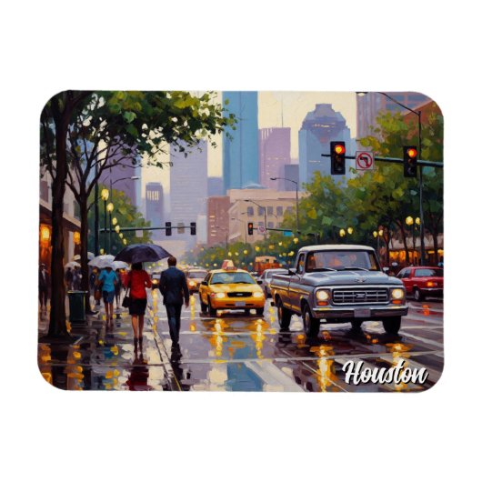 Houston Texas Reizen Magneet (Horizontaal)