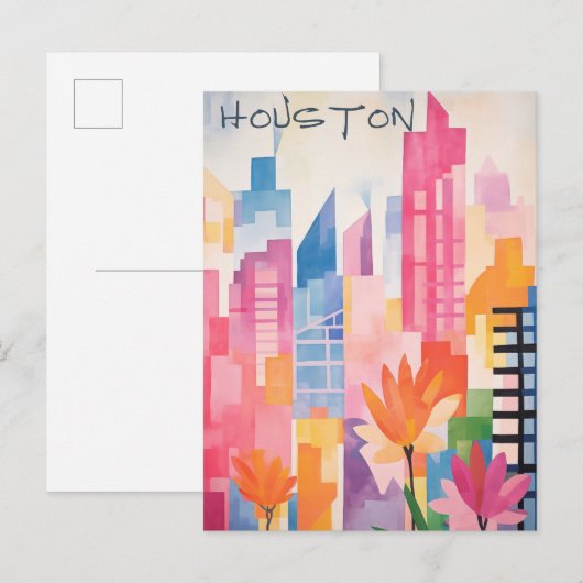 Houston Texas Reizen Stad Kunst Esthetiek Briefkaart (Voorkant / Achterkant)