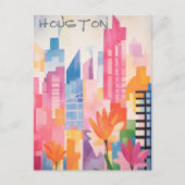 Houston Texas Reizen Stad Kunst Esthetiek Briefkaart (Voorkant)