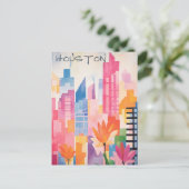 Houston Texas Reizen Stad Kunst Esthetiek Briefkaart (Staand voorkant)