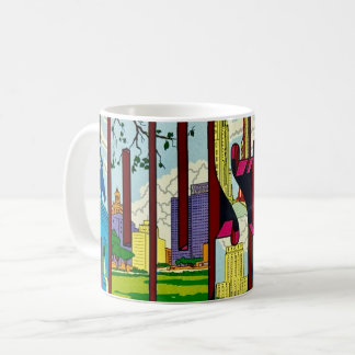  Houston Texas Retro Postcard Mug Koffiemok