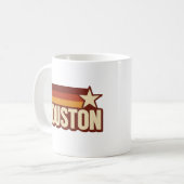 Houston Texas Retro Star Design Koffiemok (Voorkant links)