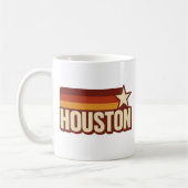Houston Texas Retro Star Design Koffiemok (Links)