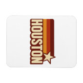 Houston Texas Retro  Star Design Magneet (Horizontaal)