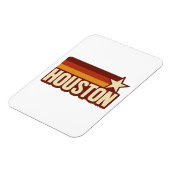 Houston Texas Retro  Star Design Magneet (Linkerzijde)