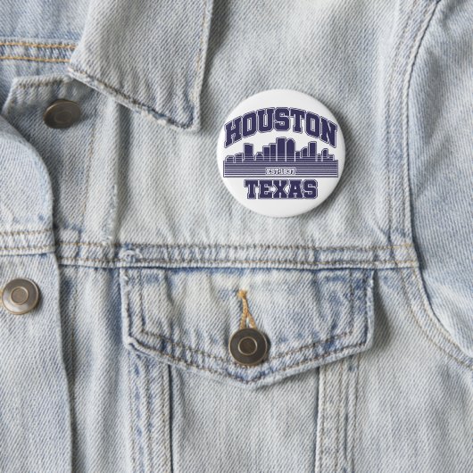Houston, Texas Ronde Button 5,7 Cm (In situ)
