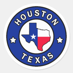 Houston Texas Ronde Sticker