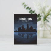 Houston Texas: Silhouet bij nacht Briefkaart (Staand voorkant)