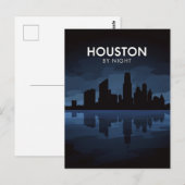 Houston Texas: Silhouet bij nacht Briefkaart (Voorkant / Achterkant)