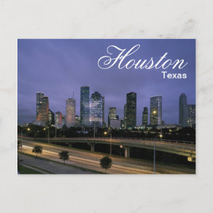 Houston Texas Silhouette Ansichtkaart Briefkaart