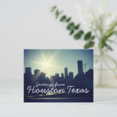 Houston Texas Skyline [2] (Briefkaart) Briefkaart (Staand voorkant)
