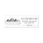 Houston, Texas Skyline | Aangepast adres Zelfinktende Stempel (Design)