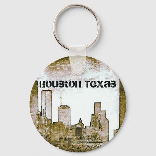 Houston Texas Skyline [Art] (Sleutelhanger) Sleutelhanger (Voorkant)