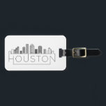 Houston, Texas Skyline Bagagelabel<br><div class="desc">Een uniek bagagelabel dat de prachtige stad Houston in Texas vertegenwoordigt. Dit label bevat een gestileerde illustratie van de unieke skyline van de stad met de naam eronder.</div>