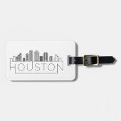 Houston, Texas Skyline Bagagelabel (Voorkant horizontaal)