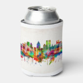 Houston Texas Skyline Blikjeskoeler (Blikje Voorkant)