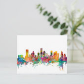 Houston Texas Skyline Briefkaart (Staand voorkant)