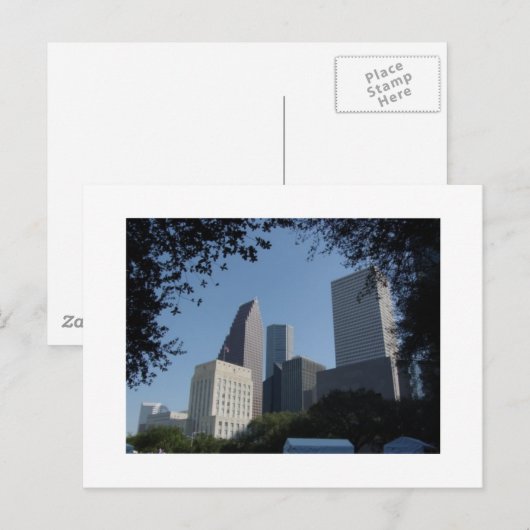 Houston Texas Skyline Briefkaart (Voorkant / Achterkant)