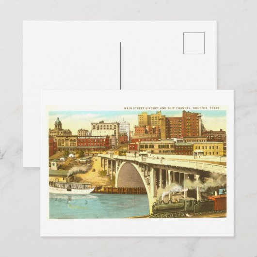  Houston, Texas, Skyline Briefkaart (Voorkant / Achterkant)