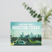 Houston Texas Skyline (Briefkaart) Briefkaart (Staand voorkant)