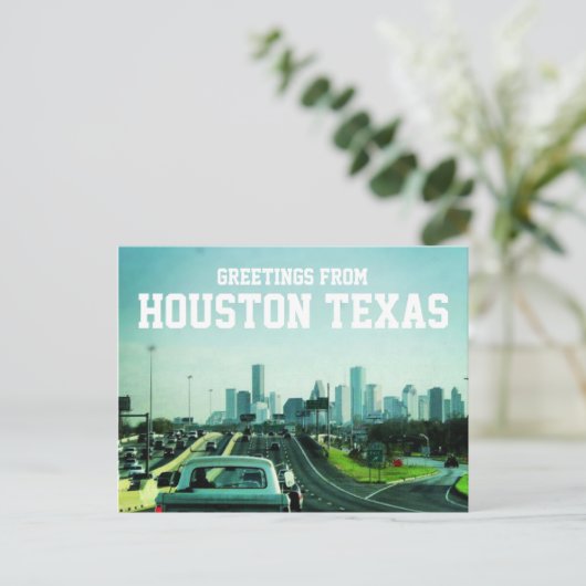 Houston Texas Skyline (Briefkaart) Briefkaart (Staand voorkant)