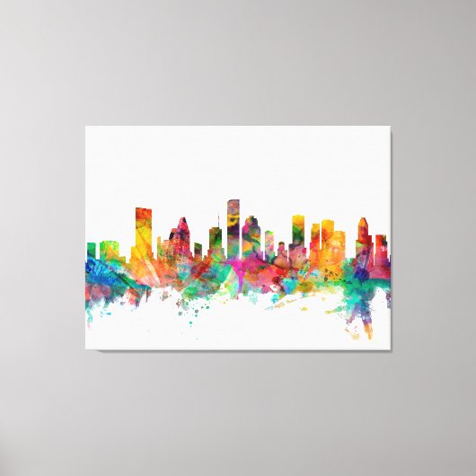 Houston Texas Skyline Canvas Afdruk (Voorkant)