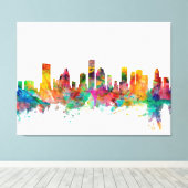 Houston Texas Skyline Canvas Afdruk (Insitu (Houten vloer))