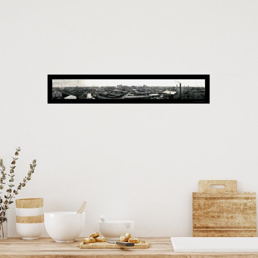 Houston Texas Skyline Foto 1909 Poster (Keuken)