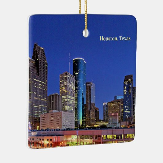 Houston, Texas skyline Keramisch Ornament (Rechts)