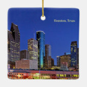 Houston, Texas skyline Keramisch Ornament (Achterkant)