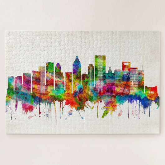 Houston Texas Skyline Legpuzzel (Horizontaal)