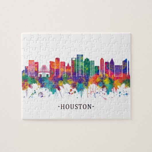 Houston Texas Skyline Legpuzzel (Horizontaal)