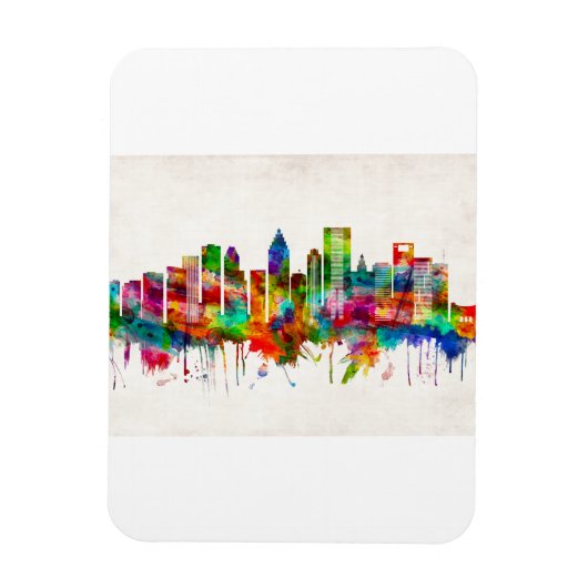 Houston Texas Skyline Magneet (Verticaal)