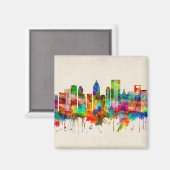 Houston Texas Skyline Magneet (Voorkant / Achterkant)