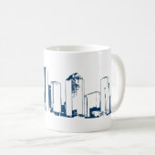 Houston, Texas Skyline, Marine - Line Art Koffiemok (Voorkant rechts)