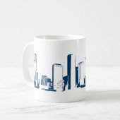 Houston, Texas Skyline, Marine - Line Art Koffiemok (Voorkant links)
