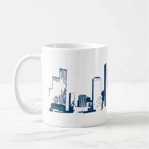 Houston, Texas Skyline, Marine - Line Art Koffiemok