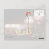 Houston, Texas skyline met vuurwerk Briefkaart (Achterkant)